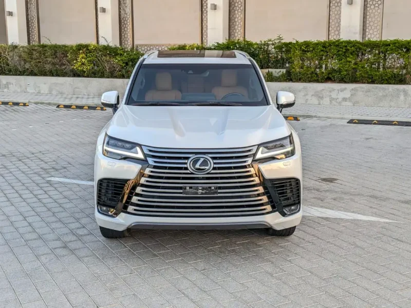 2023 Lexus LX-Series LX 600 Premium 3.5L Twin-Turbo V6 Petrol Engine White Tan SUV GCC Specs