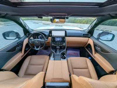 2023 Lexus LX-Series LX 600 Premium 3.5L Twin-Turbo V6 Petrol Engine White Tan SUV GCC Specs