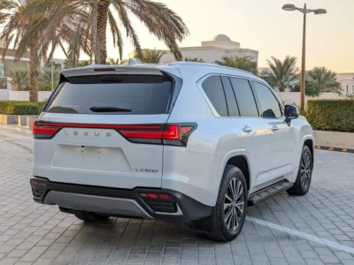 2023 Lexus LX-Series LX 600 Premium 3.5L Twin-Turbo V6 Petrol Engine White Tan SUV GCC Specs