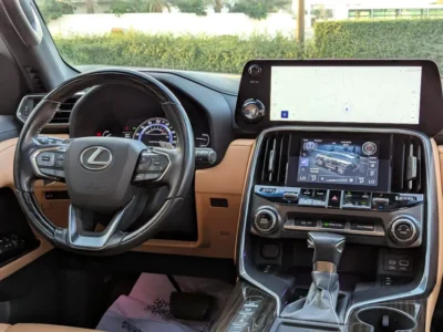 2023 Lexus LX-Series LX 600 Premium 3.5L Twin-Turbo V6 Petrol Engine White Tan SUV GCC Specs