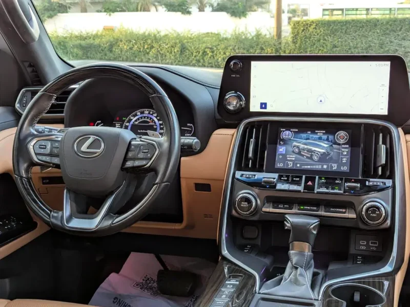 2023 Lexus LX-Series LX 600 Premium 3.5L Twin-Turbo V6 Petrol Engine White Tan SUV GCC Specs