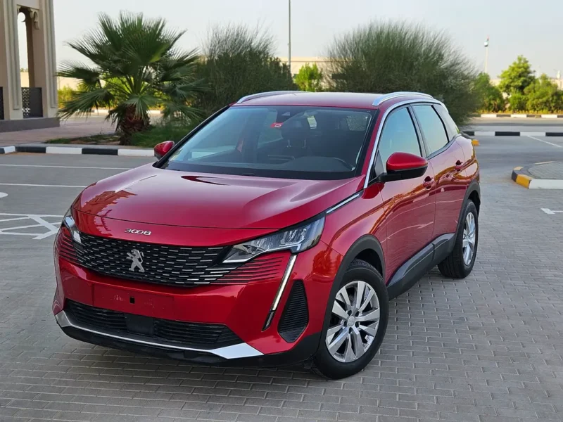 2021 Peugeot 3008 Active 4 Cylinders Petrol Engine Red Grey Luxury Family SUV GCC Specs