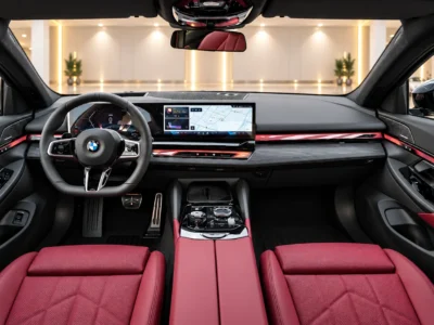 2027 BMW 530i M Sport Pro 2.0L TwinPower Turbo 4 Cylinder Petrol Engine White Burgundy Sedan
