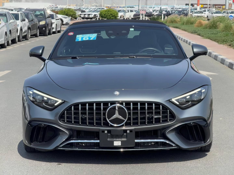 2023 Mercedes-Benz AMG SL 63 4.0-liter twin-turbocharged V8 Petrol Engine Grey Black Convertible