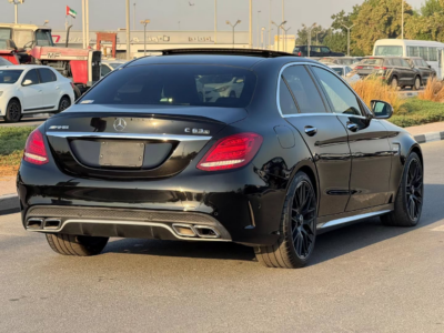 2017 Mercedes-Benz AMG C63 S 4.0-liter Twin-Turbocharged V8 Petrol Engine Black Red Sedan