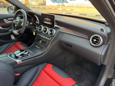 2017 Mercedes-Benz AMG C63 S 4.0-liter Twin-Turbocharged V8 Petrol Engine Black Red Sedan