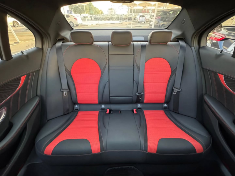 2017 Mercedes-Benz AMG C63 S 4.0-liter Twin-Turbocharged V8 Petrol Engine Black Red Sedan