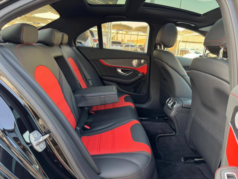 2017 Mercedes-Benz AMG C63 S 4.0-liter Twin-Turbocharged V8 Petrol Engine Black Red Sedan