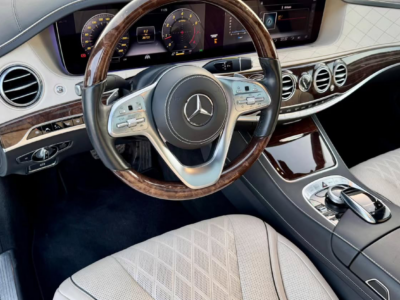 2018 Mercedes-Benz S 600 L 6.0-liter twin-turbocharged V12 Engine Grey Beige Sedan Clean Car