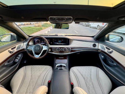 2018 Mercedes-Benz S 600 L 6.0-liter twin-turbocharged V12 Engine Grey Beige Sedan Clean Car