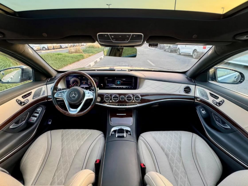2018 Mercedes-Benz S 600 L 6.0-liter twin-turbocharged V12 Engine Grey Beige Sedan Clean Car