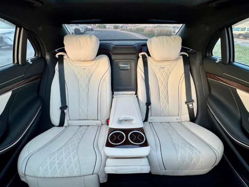 2018 Mercedes-Benz S 600 L 6.0-liter twin-turbocharged V12 Engine Grey Beige Sedan Clean Car