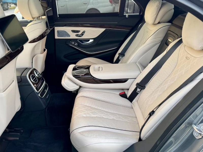 2018 Mercedes-Benz S 600 L 6.0-liter twin-turbocharged V12 Engine Grey Beige Sedan Clean Car