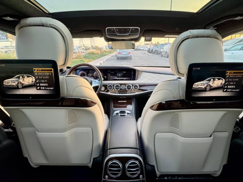2018 Mercedes-Benz S 600 L 6.0-liter twin-turbocharged V12 Engine Grey Beige Sedan Clean Car