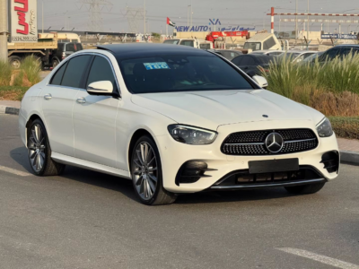 2021 Mercedes-Benz E350 2.0-liter turbocharged 4-cylinder Petrol Engine White Black Sedan