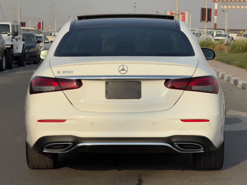 2021 Mercedes-Benz E350 2.0-liter turbocharged 4-cylinder Petrol Engine White Black Sedan