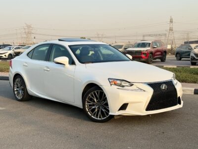 2014 LEXUS IS 250 2.5 Litres V6 Cylinders Petrol Engine White Black Sedan American Specs
