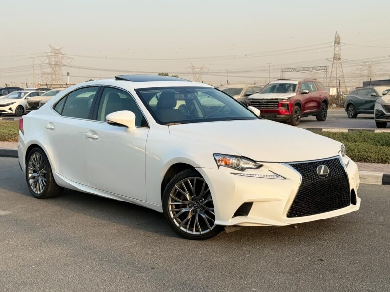 2014 LEXUS IS 250 2.5 Litres V6 Cylinders Petrol Engine White Black Sedan American Specs
