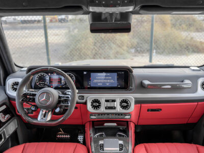 2026 Mercedes-Benz AMG G 63 4.0 Litres V8 Biturbo Petrol Engine Nardo Grey Black-Red SUV