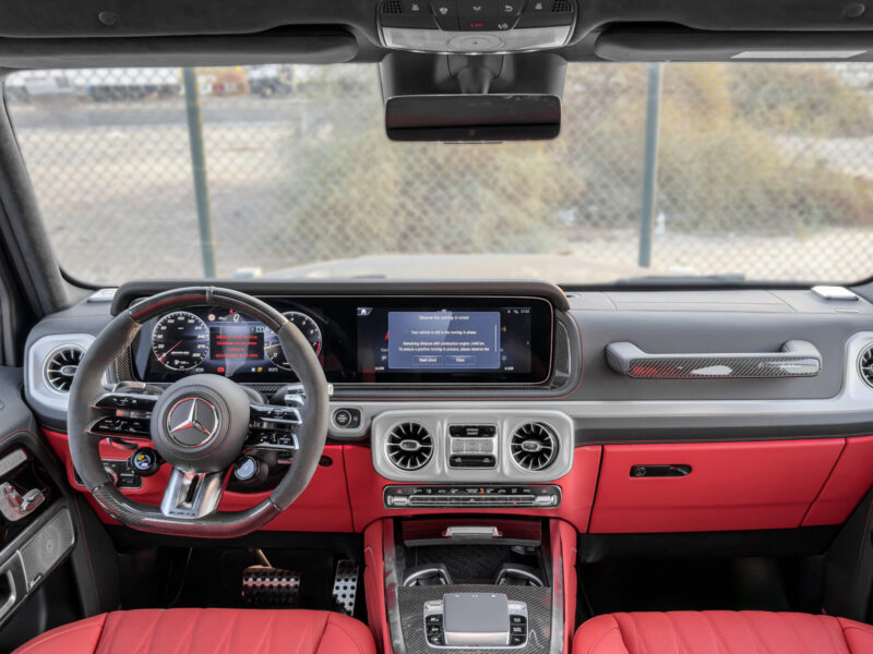 2026 Mercedes-Benz AMG G 63 4.0 Litres V8 Biturbo Petrol Engine Nardo Grey Black-Red SUV