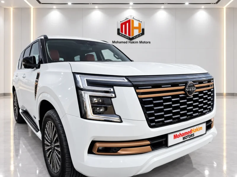 2027 Nissan Patrol LE Platinum 3.5L V6 Twin Turbo 4WD White Maroon SUV GCC Specs