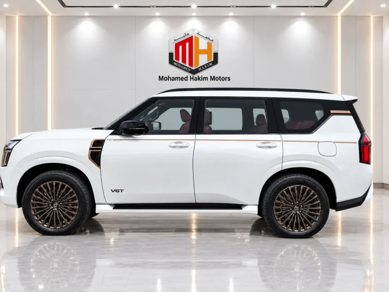 2027 Nissan Patrol LE Platinum 3.5L V6 Twin Turbo 4WD White Maroon SUV GCC Specs