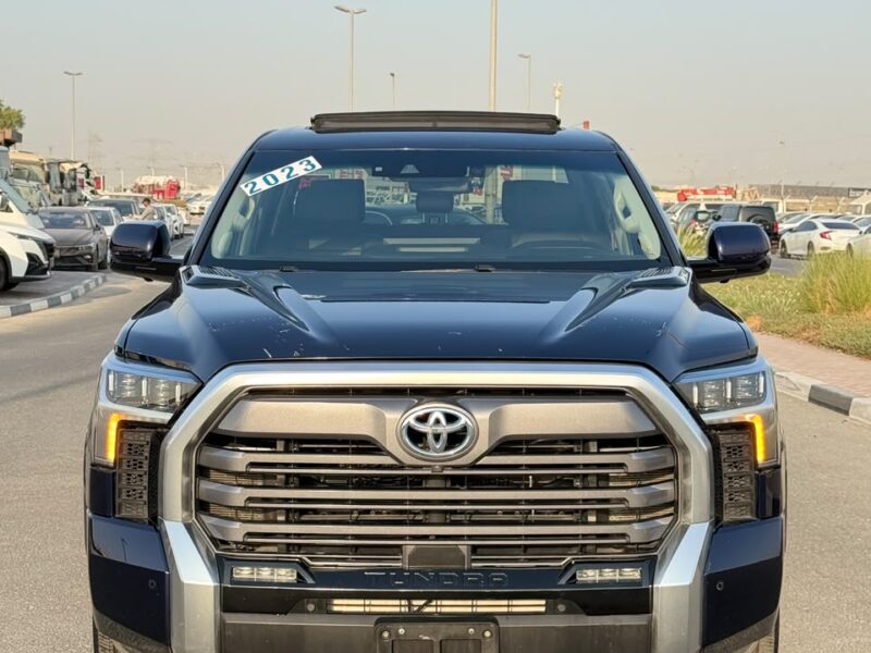2023 TOYOTA TUNDRA LIMITED 4x4 3.4L V6 Cylinders Petrol Engine Dark Blue Black Pickup Truck