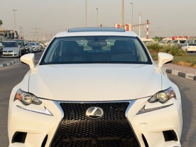 2014 LEXUS IS 250 2.5 Litres V6 Cylinders Petrol Engine White Black Sedan American Specs
