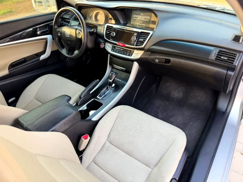 2015 Honda Accord LX Sport 4 Cylinders Petrol Engine Silver Beige Sedan GCC Full Option