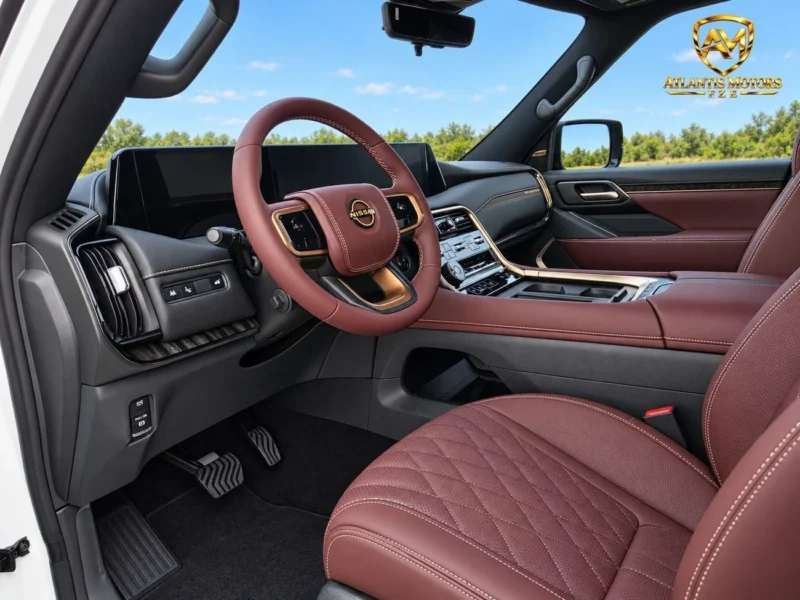 2027 Nissan Patrol LE PLATINUM 3.5-liter twin-turbocharged V6 Engine White Maroon SUV GCC