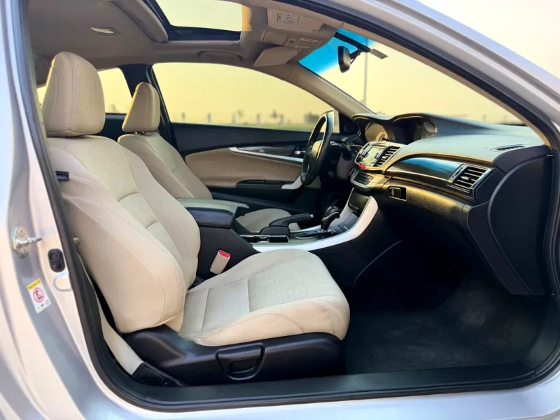 2015 Honda Accord LX Sport 4 Cylinders Petrol Engine Silver Beige Sedan GCC Full Option