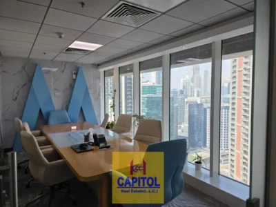2,400 sqft Office for Rent: FULLY FITTED | AVAILABLE IMMEDIATELY | FURNSIHED :HIGH RISE:Own Washroom and Pantry
