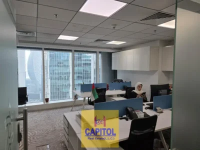 2,400 sqft Office for Rent: FULLY FITTED | AVAILABLE IMMEDIATELY | FURNSIHED :HIGH RISE:Own Washroom and Pantry