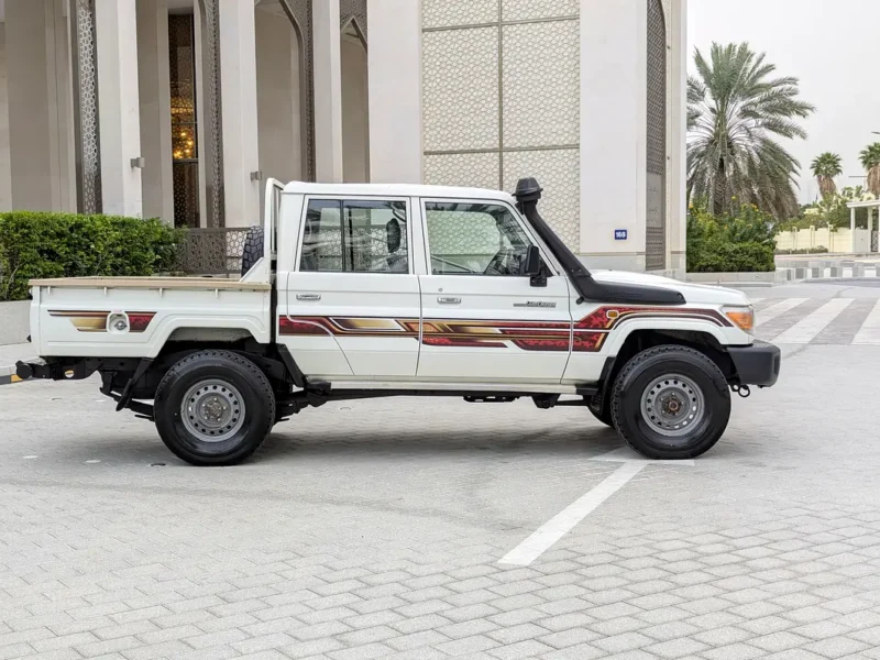 2018 Toyota Land Cruiser 70 Series LC 79 LX 4.5L V8 Diesel Engine White Beige Pickup Truck