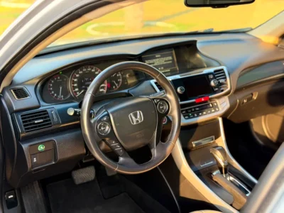 2015 Honda Accord LX Sport 4 Cylinders Petrol Engine Silver Beige Sedan GCC Full Option