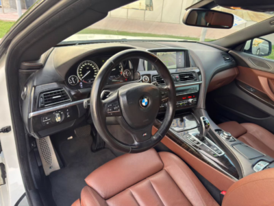 2013 BMW 640i M Package 3.0-liter TwinPower Turbo inline-6 Petrol Engine White Brown Sedan