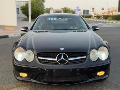 2003 Mercedes-Benz SL55 AMG 5.4-liter V8 Supercharged Petrol Engine Black Coupe Clean Car