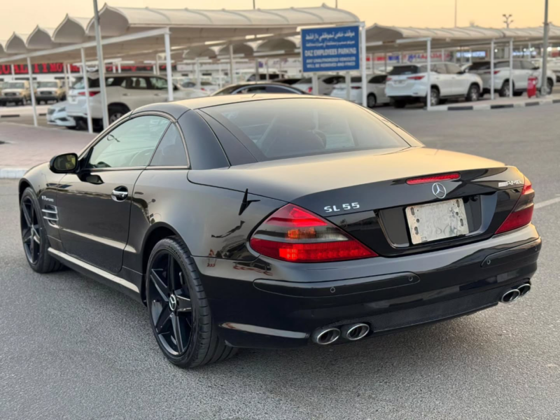 2003 Mercedes-Benz SL55 AMG 5.4-liter V8 Supercharged Petrol Engine Black Coupe Clean Car