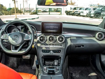 2016 Mercedes-Benz C-Class C43 AMG 3.0-liter V6 Biturbo Petrol Engine White Red Hatchback2016 Mercedes-Benz C-Class C43 AMG 3.0-liter V6 Biturbo Petrol Engine White Red Hatchback