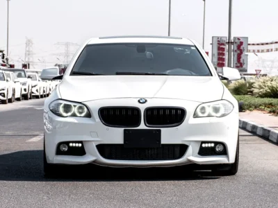 2011 BMW 5-Series 535i 3.0-liter TwinPower Turbo inline-6 Petrol Engine White Black Sedan