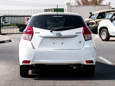 2015 Toyota Yaris 4 Cylinders Petrol Engine White Black Hatchback GCC Specs Automatic