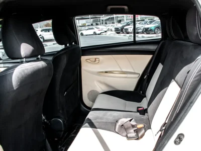 2015 Toyota Yaris 4 Cylinders Petrol Engine White Black Hatchback GCC Specs Automatic