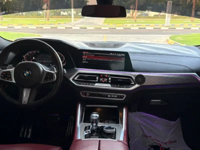 2020 BMW X6 xDrive40i M Sport 3.0L TwinPower Turbo inline-6 Engine White Red SUV GCC