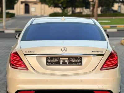 2016 Mercedes-Benz S-Class S 500 V8 Bi-turbo Petrol Engine White Beige Sedan GCC Specs