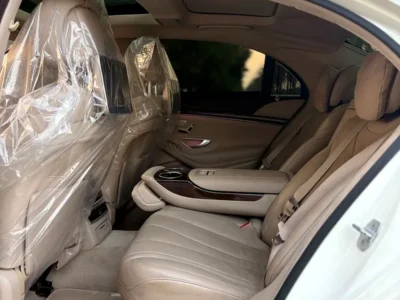 2016 Mercedes-Benz S-Class S 500 V8 Bi-turbo Petrol Engine White Beige Sedan GCC Specs