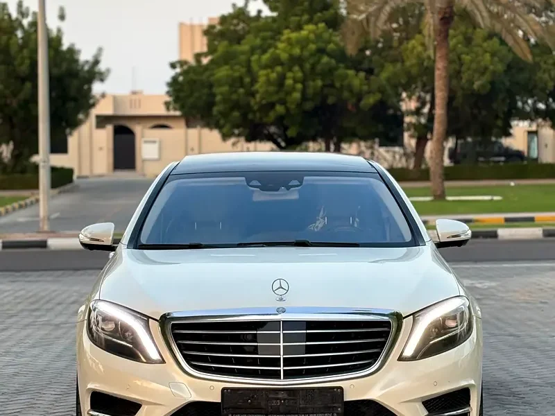 2016 Mercedes-Benz S-Class S 500 V8 Bi-turbo Petrol Engine White Beige Sedan GCC Specs