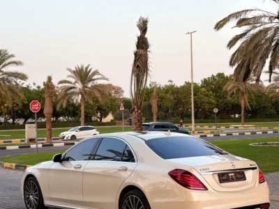 2016 Mercedes-Benz S-Class S 500 V8 Bi-turbo Petrol Engine White Beige Sedan GCC Specs