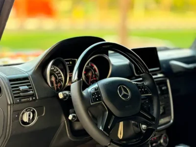 2015 Mercedes-Benz G-Class G 63 AMG 5.5L V8 Biturbo Petrol Engine White Beige SUV GCC