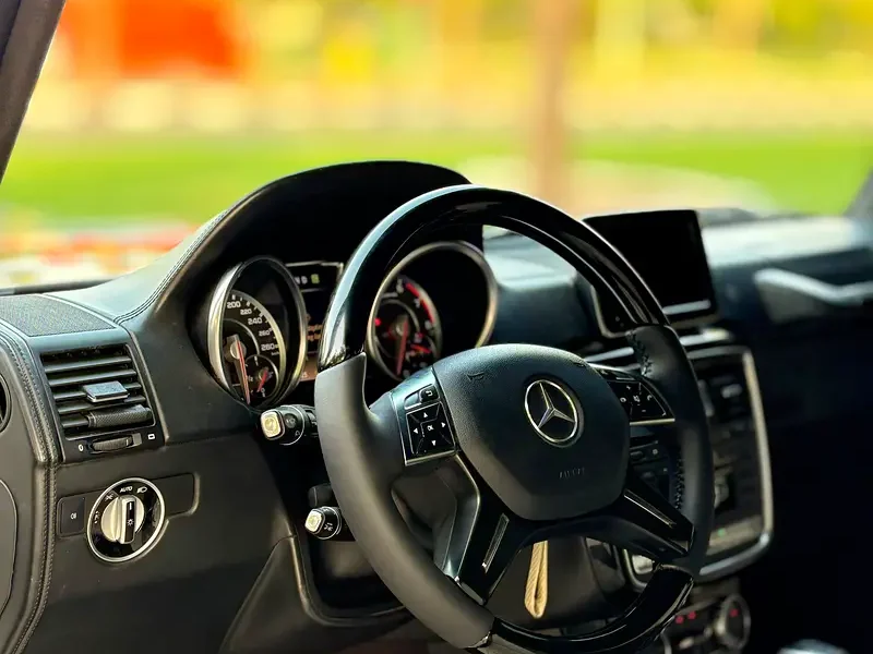 2015 Mercedes-Benz G-Class G 63 AMG 5.5L V8 Biturbo Petrol Engine White Beige SUV GCC