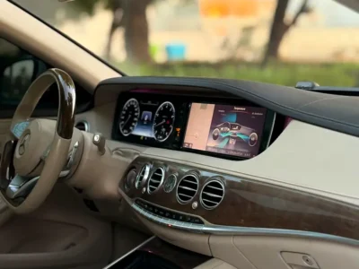 2016 Mercedes-Benz S-Class S 500 V8 Bi-turbo Petrol Engine White Beige Sedan GCC Specs